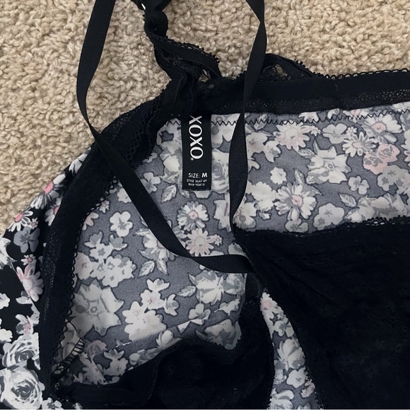 90s Y2k XOXO Floral LaceTrim Nightgown Babydoll Dress Fairycore Cottagecore Boho - Picture 3 of 7